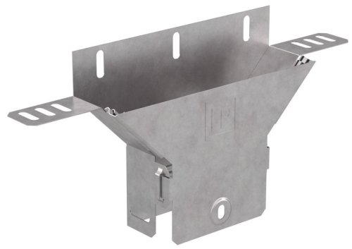 Тройник для лотка вертикальный с крышкой Промрукав Стандарт 100х50 фото Тройник для лотка вертикальный с крышкой Промрукав Стандарт 100х50 картинка